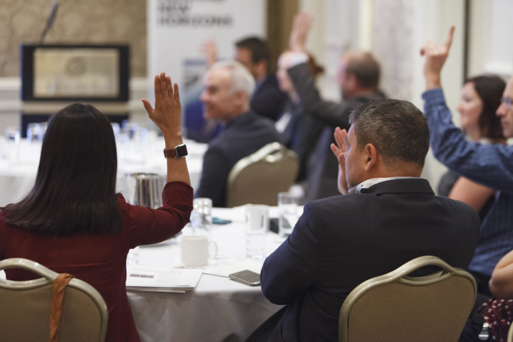 participants put up their hands