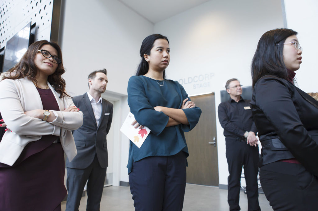 event photography listening to ICC staff presentation