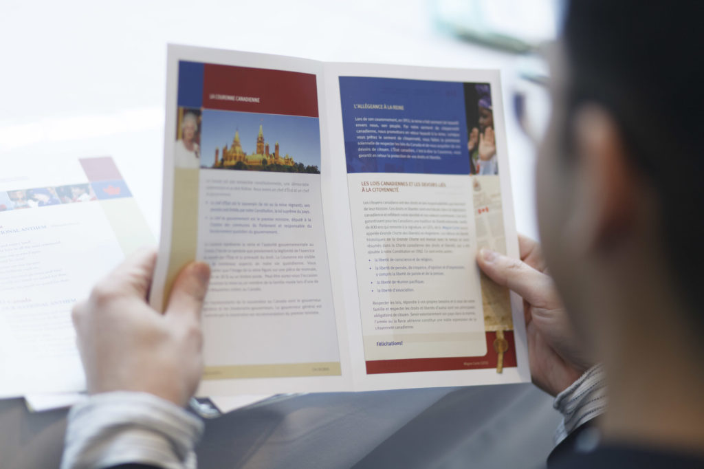 closeup photo of ICC brochure