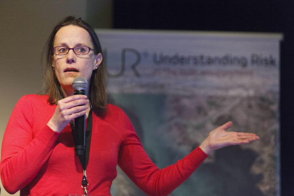 a speaker presents at the understanding risk conference