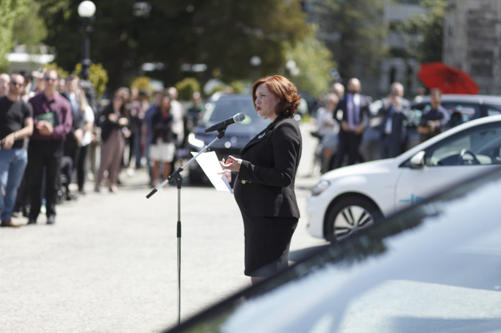 minister news conference at BC legislature
