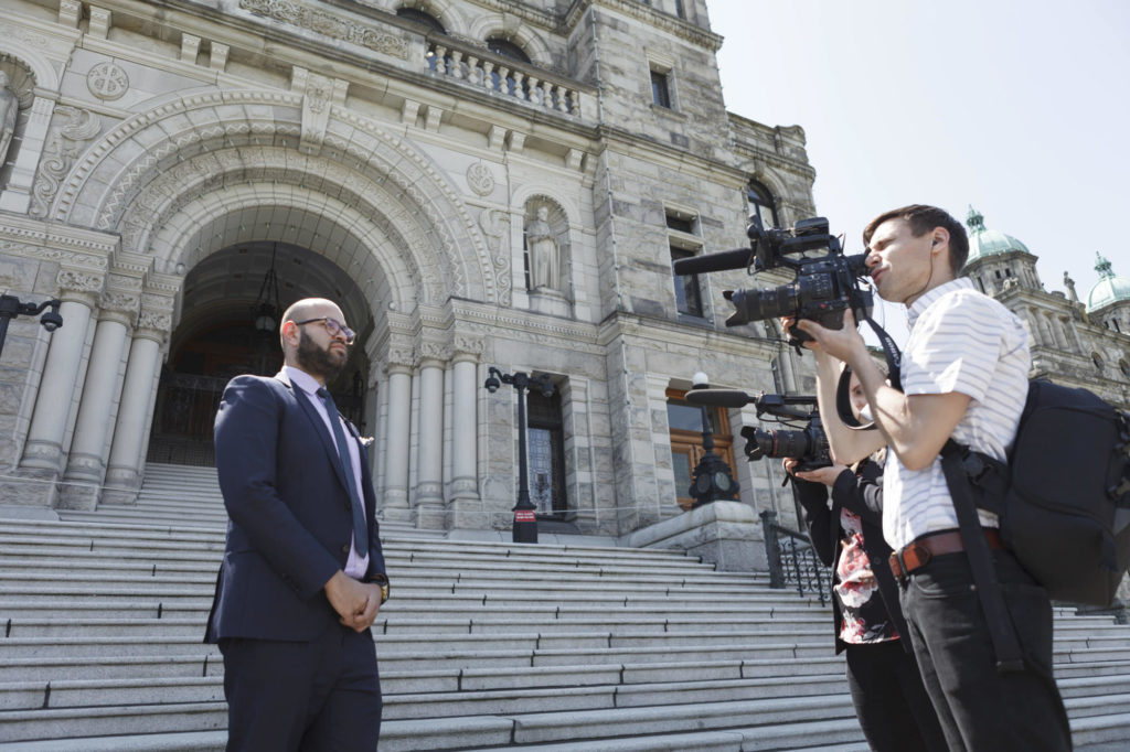 BC legislature interview