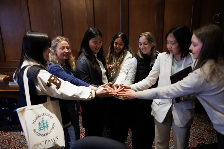 a lobbying group does a cheer together at B.C. Legislature