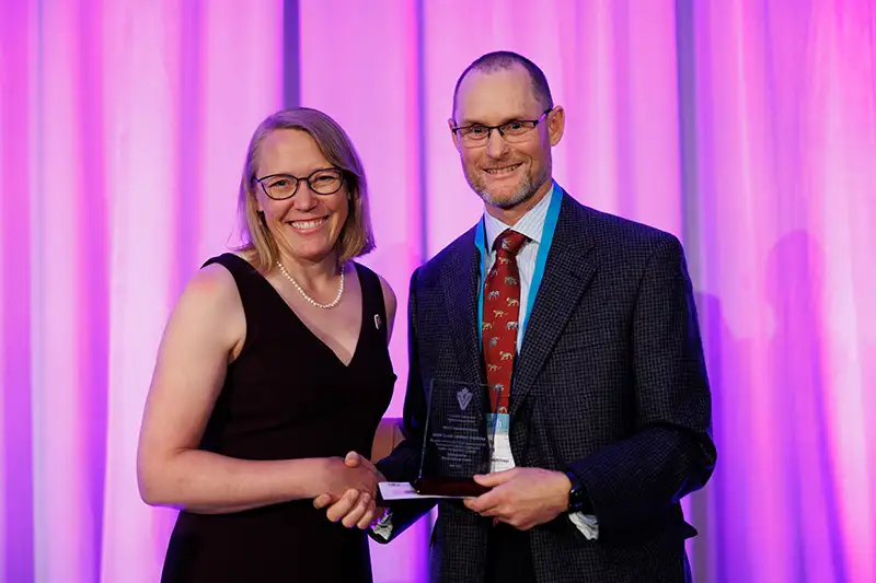 award is presented during an industry gala