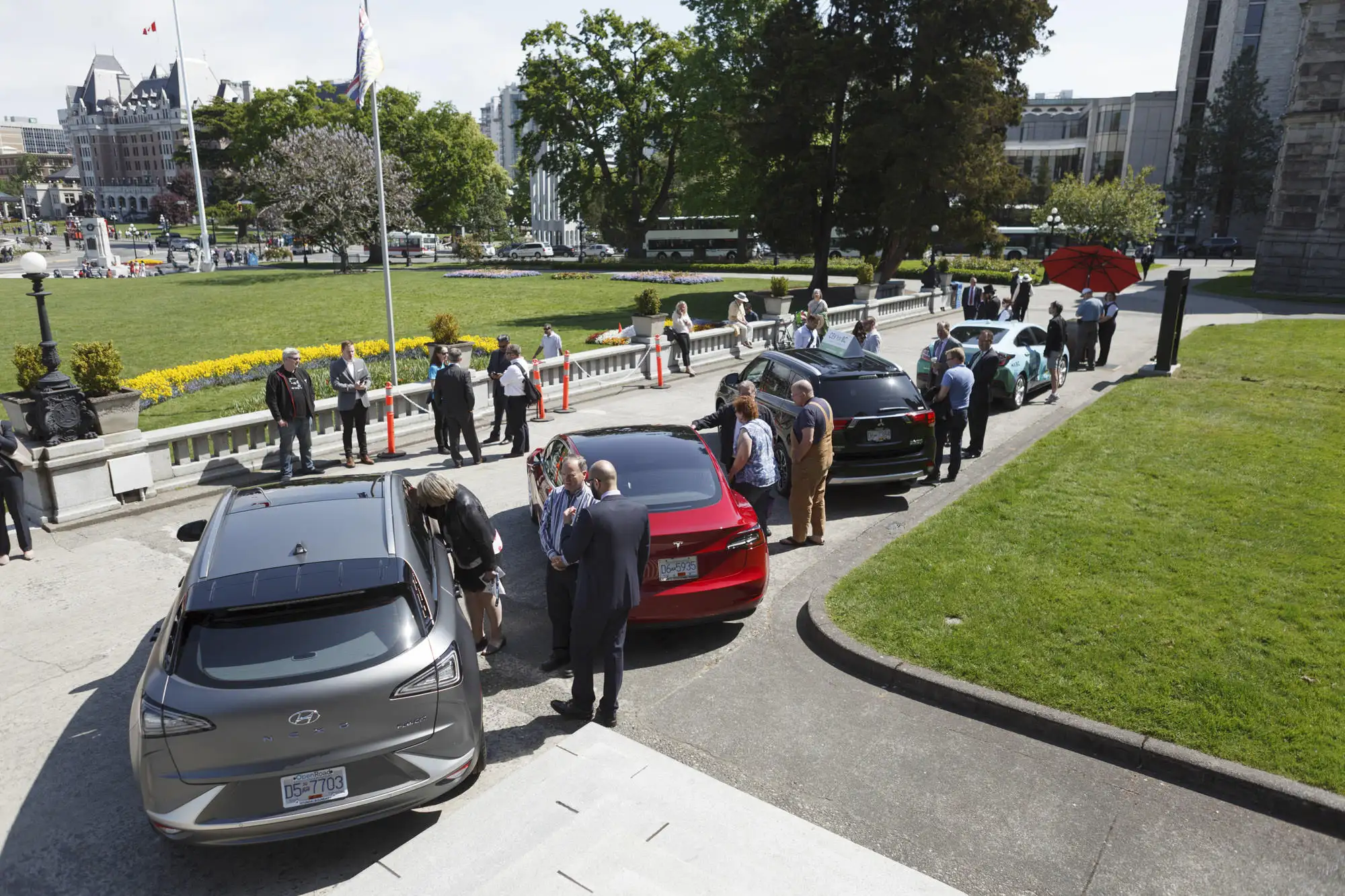 hydrogen car lobbying at the BC legislature photography