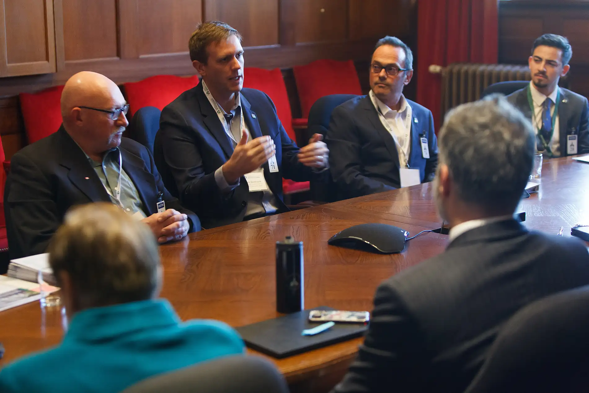photography of BCCFP members meeting with MLA's at the BC legislature during an advocacy day event