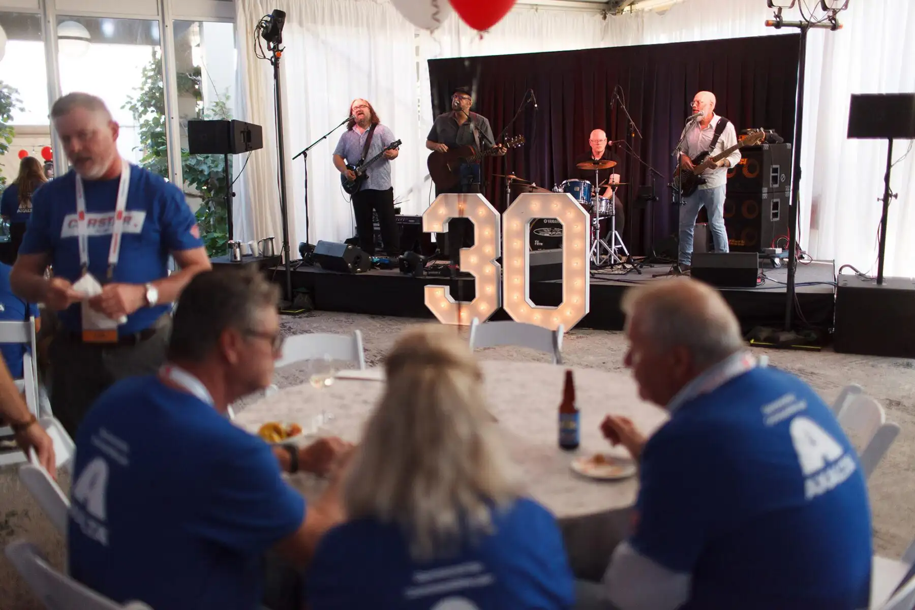 corporate conference photography of a reception at the Victoria conference centre