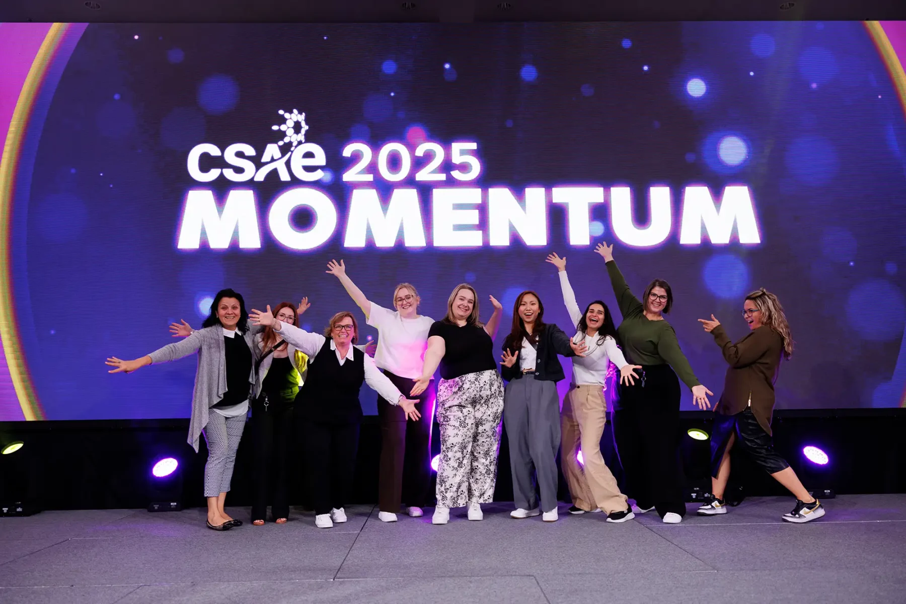 CSAE staff members pose for a photo following their conference in Victoria BC