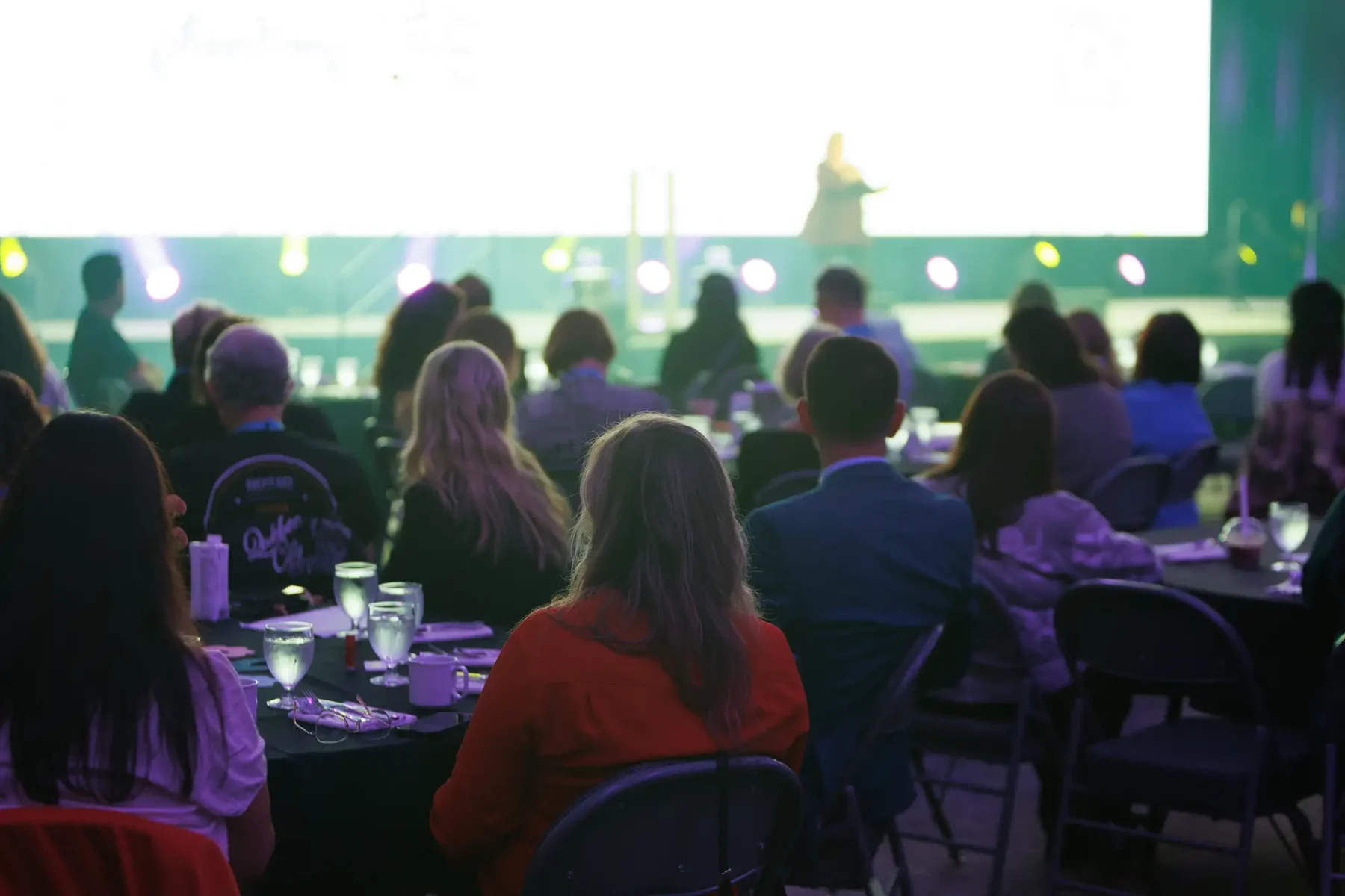 audience members at the CASE 2025 conference listen to presenters at the Victoria Conference Centre