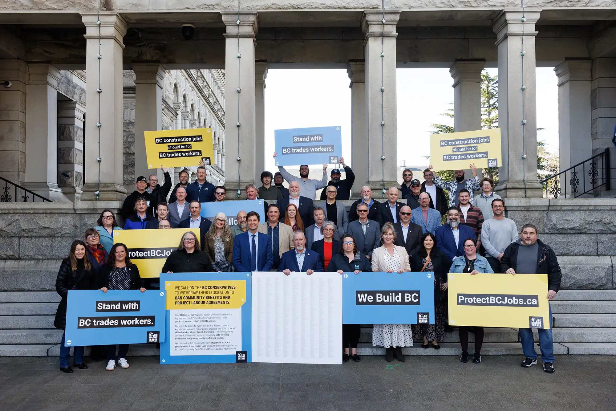 Advocacy photography with industry and government at the BC Legislature in Victoria BC