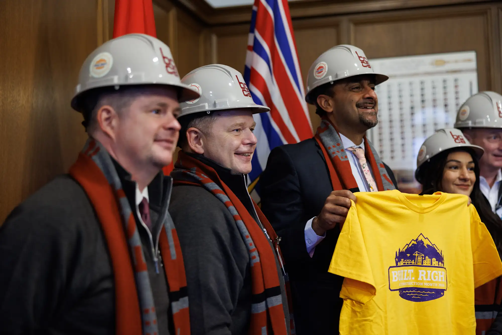 Lobbying photography with ministers at BC Legislature in Victoria